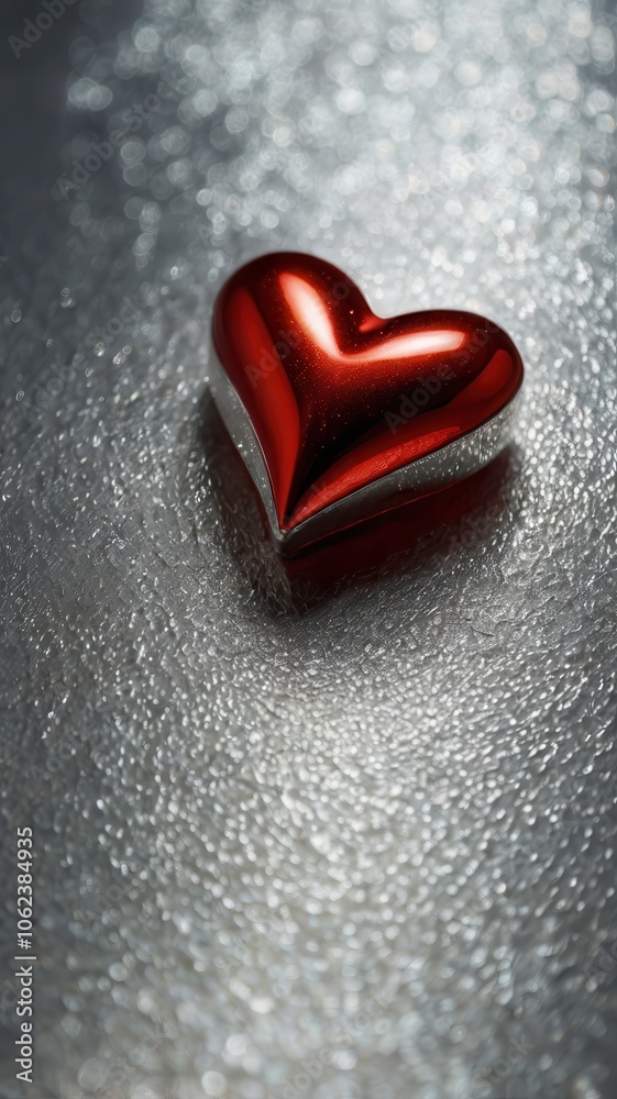 Obraz premium heart, love, valentine, symbol, shape, romance, day, valentines, red, decoration, romantic, passion, gift, isolated, celebration, holiday, wedding, sign, object, 3d, concept, winter