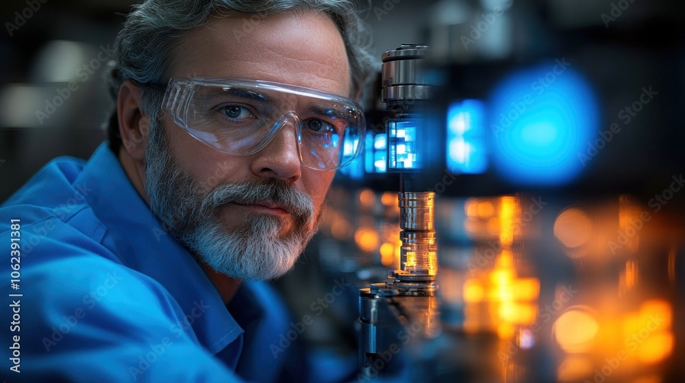 Worker performing quality assurance tests on electronics, showcasing the importance of precision and quality control in high-tech manufacturing Worker performing quality assurance tests on electronics, showcasing the importance of precision and quality control in high-tech manufacturing