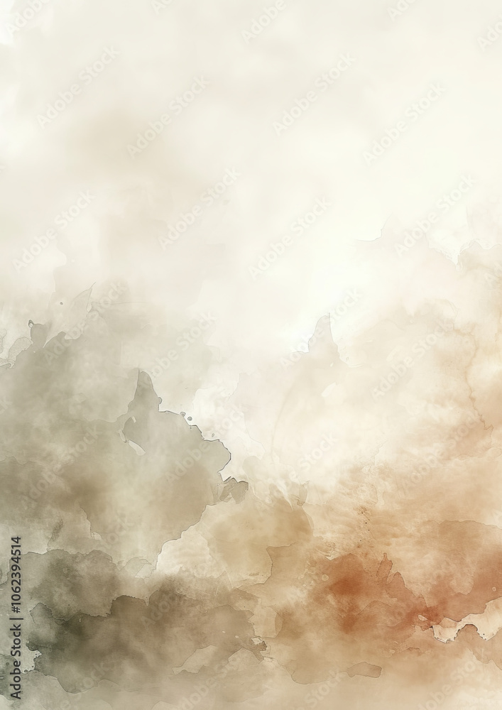 Naklejka premium watercolor shapes soft beige colors