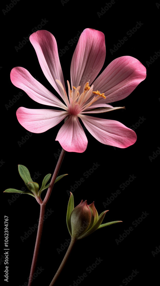 pink flower on black pink flower on black