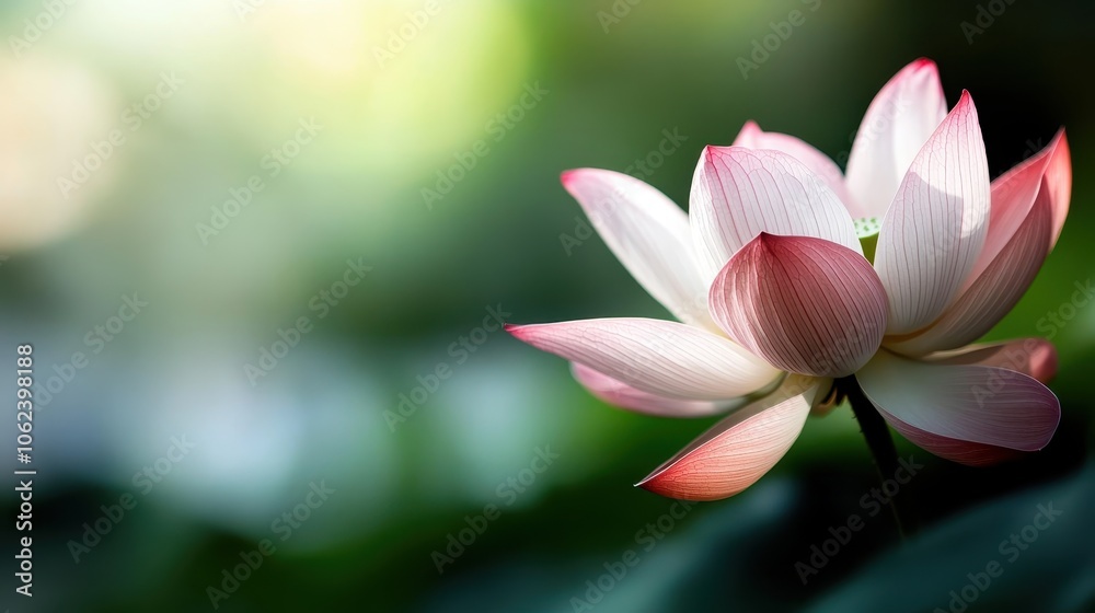 A beautiful close-up of a lotus flower with soft pink petals, captured in natural light, creating a serene and peaceful ambiance in the tranquil setting. A beautiful close-up of a lotus flower with soft pink petals, captured in natural light, creating a serene and peaceful ambiance in the tranquil setting.