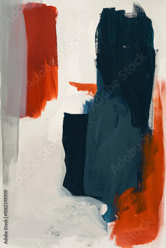 red and blue paint abstract on beige backround