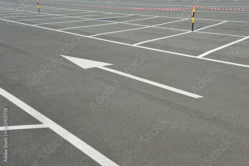 Empty parking lot