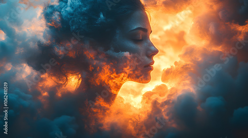 A Vivid Representation of Internal Struggle and Aspiration, Emphasizing Nature's Interconnection with Emotions