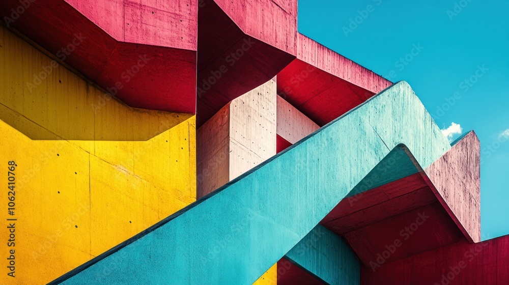 Fototapeta premium Abstract Architectural Design with Vibrant Colors