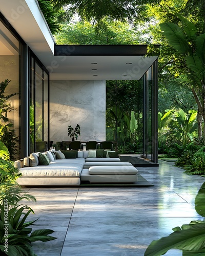 Cozy seating area highlighting modern garden house interior creating relaxed living picture
