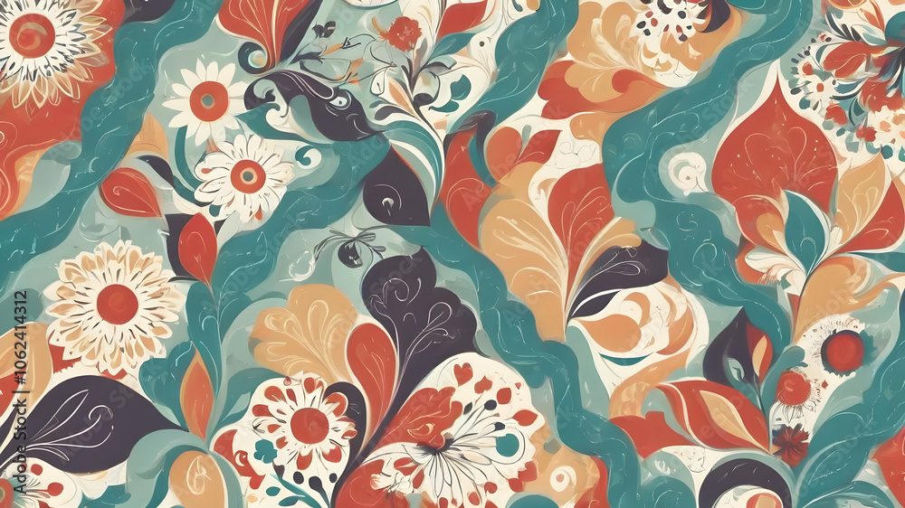 Artifical Intelligence generated seamless floral elements. Abstract Modern Brochure floral Design patterns Artifical Intelligence generated seamless floral elements. Abstract Modern Brochure floral Design patterns