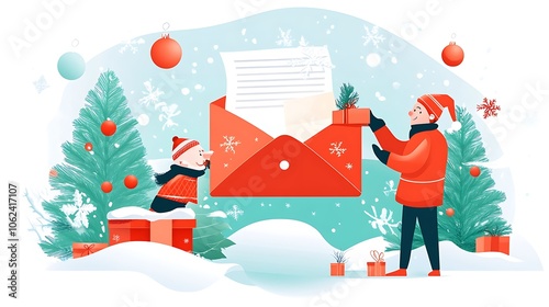 Wallpaper Mural Holiday-themed company newsletter design with festive elements Torontodigital.ca
