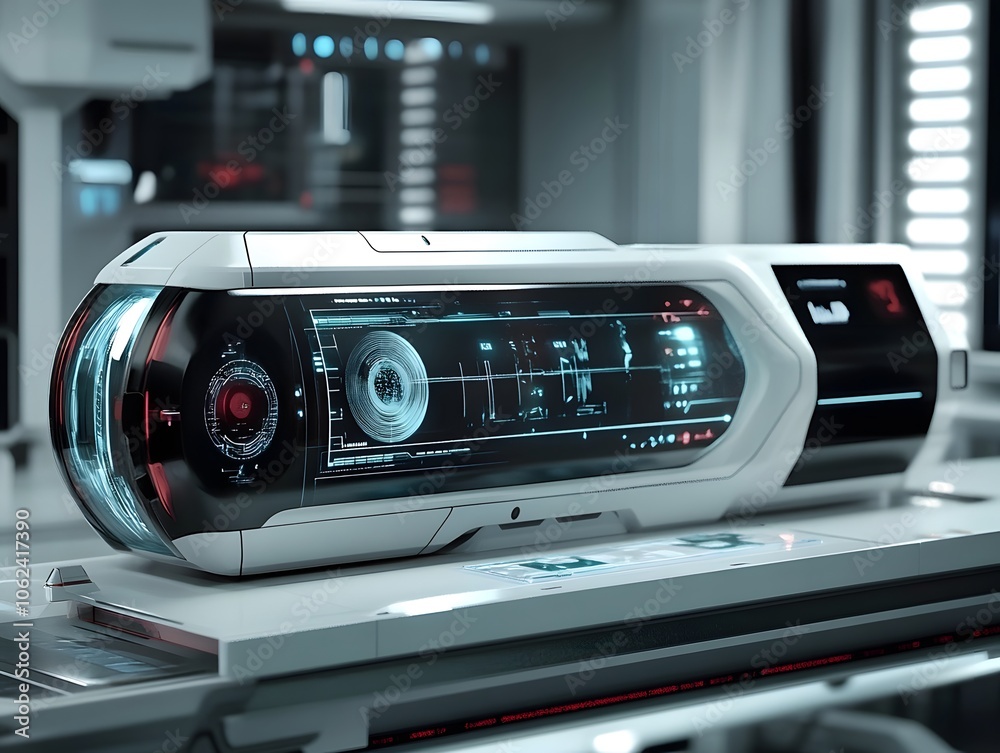 A futuristic medical device that performs precise diagnosis