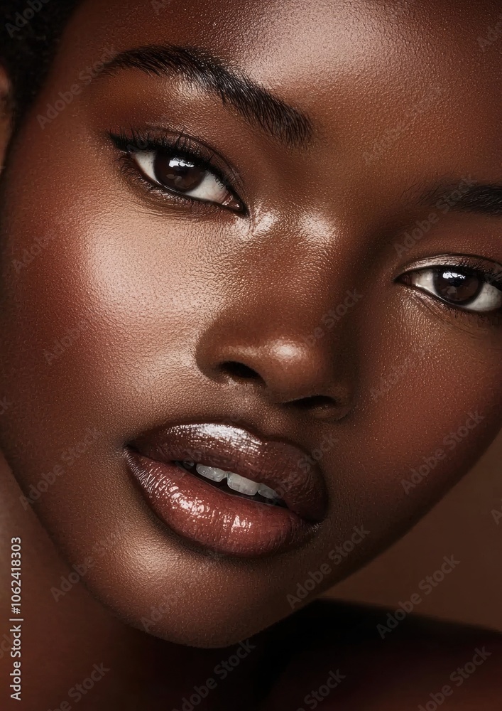 A woman with dark skin and a nice smile