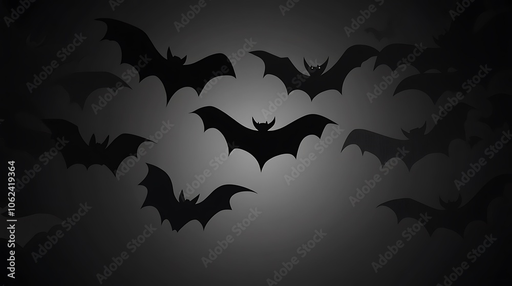 Fototapeta premium Halloween shadowy crimson background with playful spiderweb illustrations