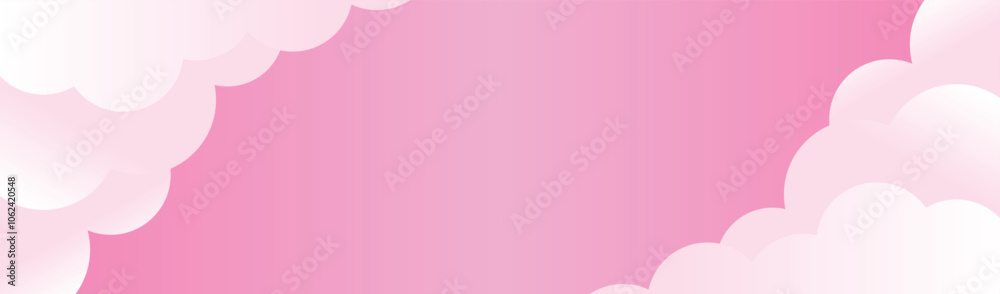 abstract pink and white paper cut background with clouds for modern design. abstract pink and white paper cut background with clouds for modern design.
