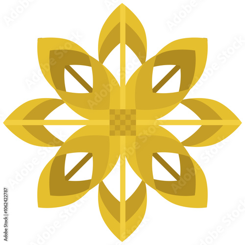 Advent star, vintage Christmas decoration - hand drawn vector illustration.