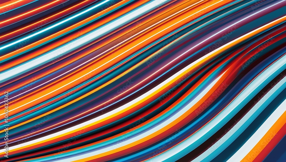 Abstract colorful wavy background. Generative Ai. Abstract colorful wavy background. Generative Ai.
