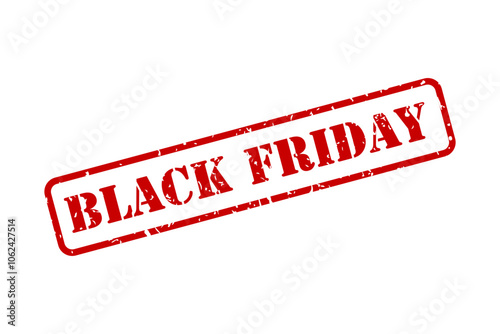 Black Friday rubber stamp vector with texture isolated for the annual Black Friday online sales event