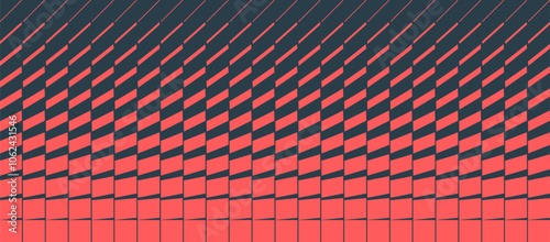 Ultra Modern Geometric Graphic Transition Effect Vector Red Black Abstract Background. Dynamic Transformation of Particles Pattern Digital Art Conceptual Illustration. Visually Striking Wallpaper