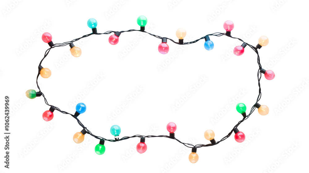 Christmas lights isolated on transparent background. Christmas lights isolated on transparent background.