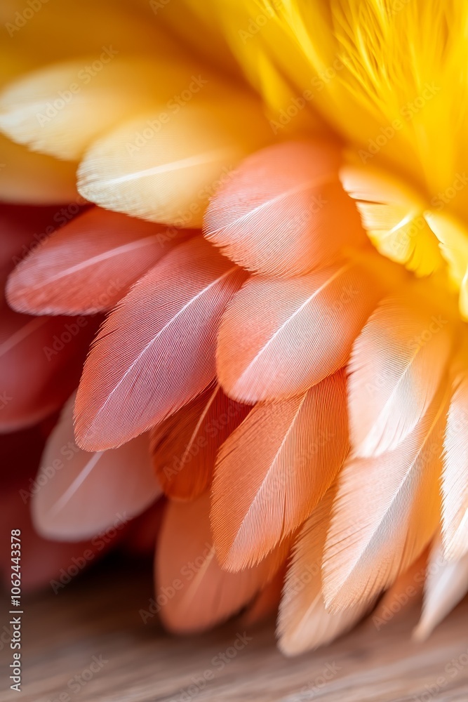 A close up of a yellow and pink flower on a wooden surface