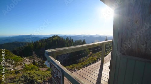 Walking ALong A fire Lookout Deck