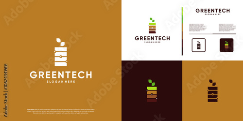 natural energy with the concept of battery shape, electrical circuit, environmentally friendly, vector graphic design.