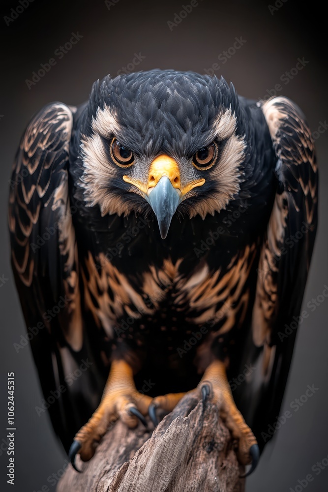 A close up of an eagle perched on a tree branch A close up of an eagle perched on a tree branch