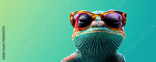 frog with sunglasses