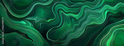 Abstract organic green lines as wallpaper background illustration