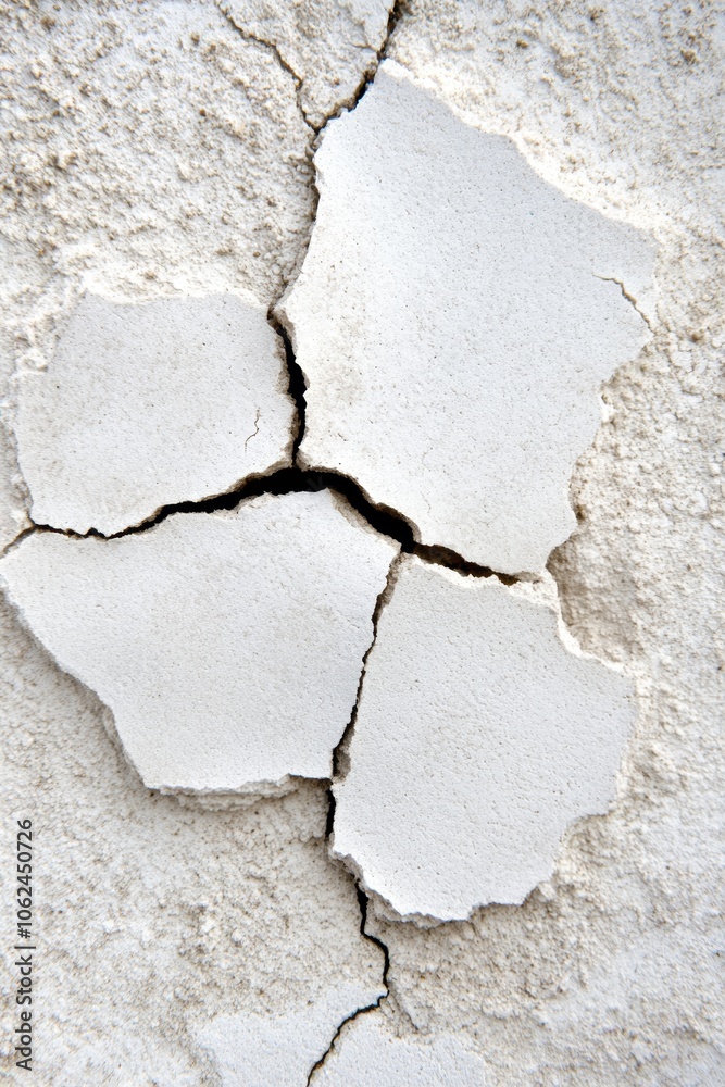 Fototapeta premium A crack in a concrete wall with a white background