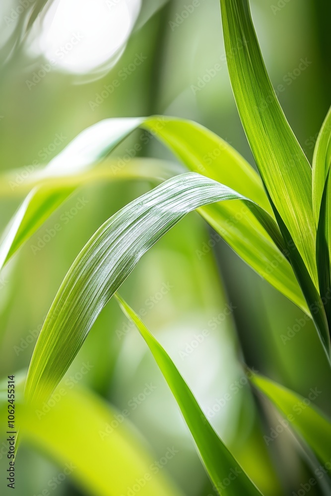 Fototapeta premium a close up of a green plant with a blurry background