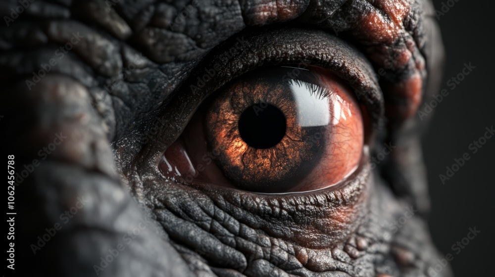 A close up of a dinosaur's eye A close up of a dinosaur's eye