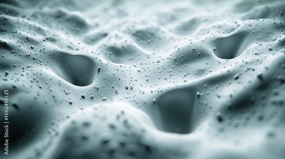 Abstract close-up of a textured surface with small droplets and dimples, AI Abstract close-up of a textured surface with small droplets and dimples, AI