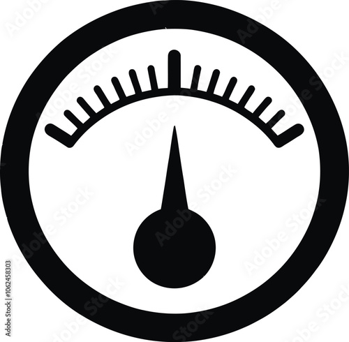 gauge meter silhouette icon