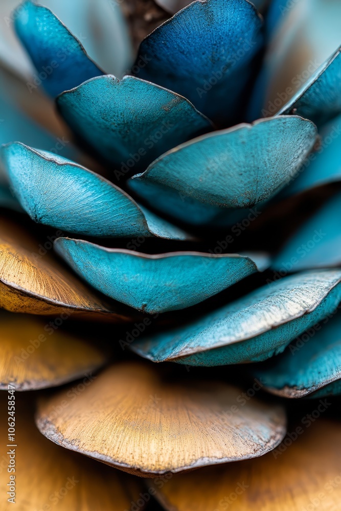 Fototapeta premium A close up of a blue flower on a wooden surface