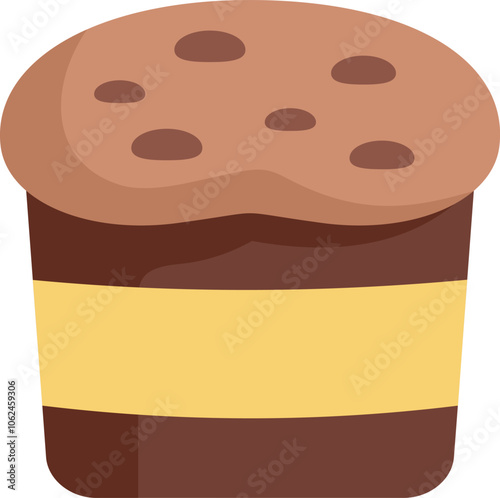 This is an illustration of a panettone, a traditional italian sweet bread loaf enjoyed during the holidays