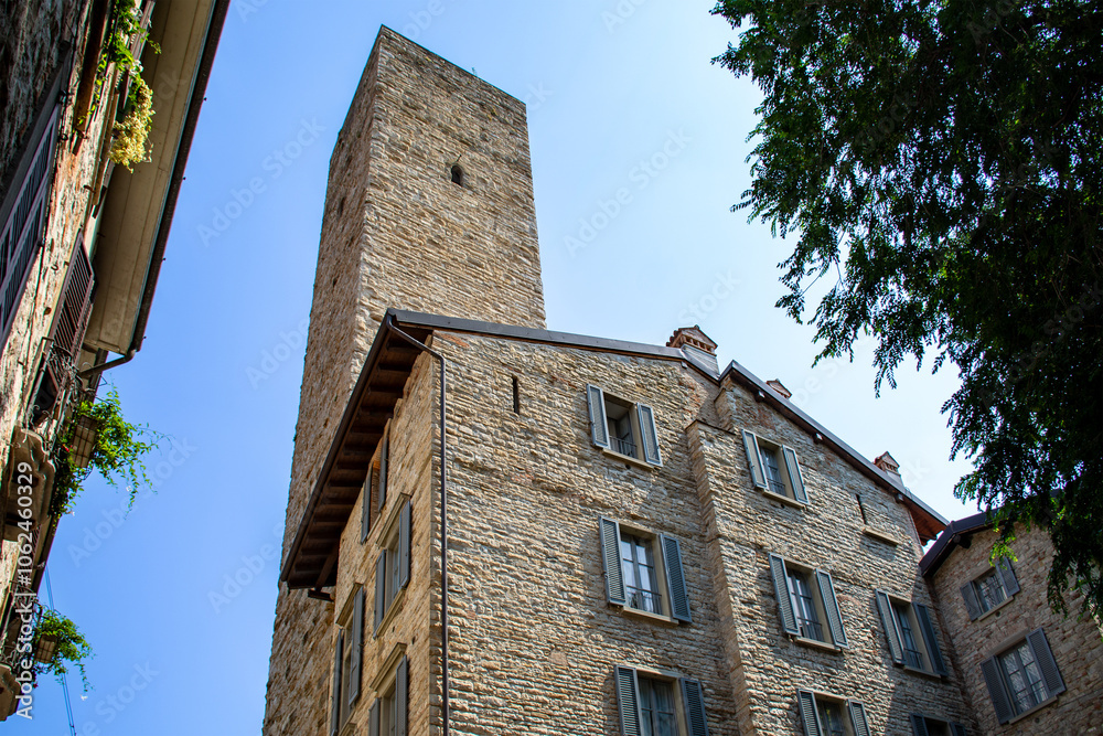 Bergamo, Lombardy, Italy - Gombito tower