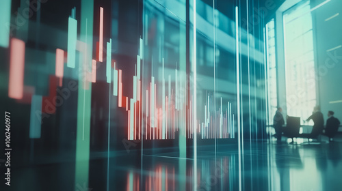 Wallpaper Mural Professional business team working on a project together in the office Using innovation economic growth charts and network connections to accompany the data. in analyzing future trends Torontodigital.ca