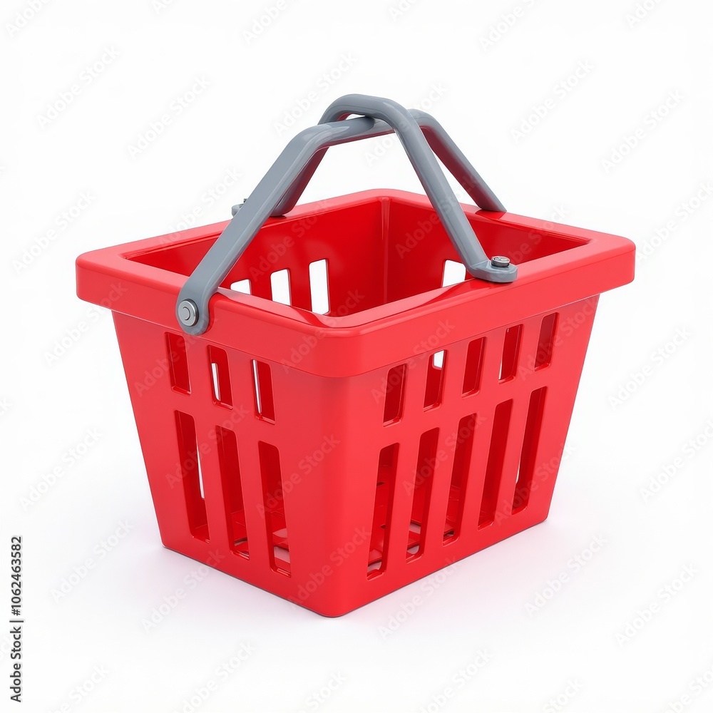 Fototapeta premium red shopping basket
