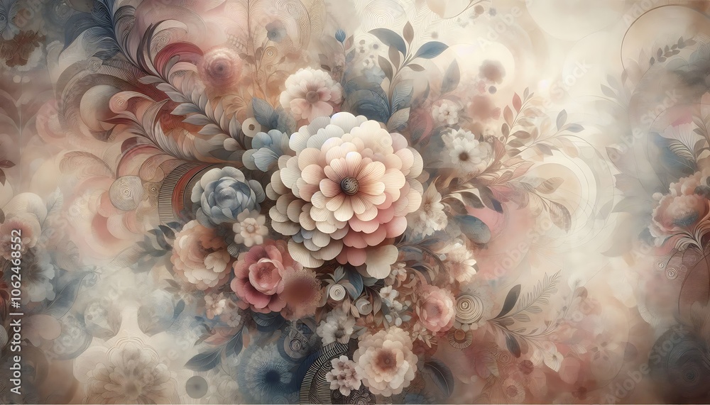 background with flowers,pastel pink flowers,generative ai background with flowers,pastel pink flowers,generative ai