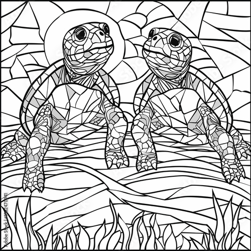 turtles coloring page photo