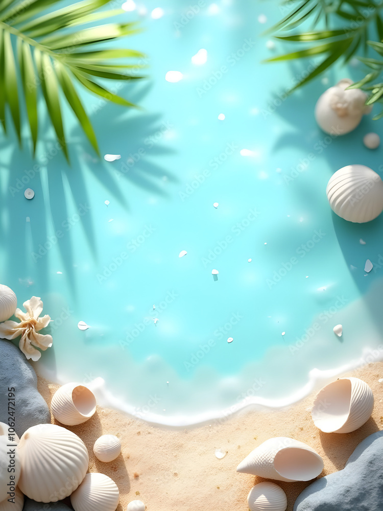 Ocean-Inspired Background with blank space in the middle is Ocean-Inspired Background with blank space in the middle is