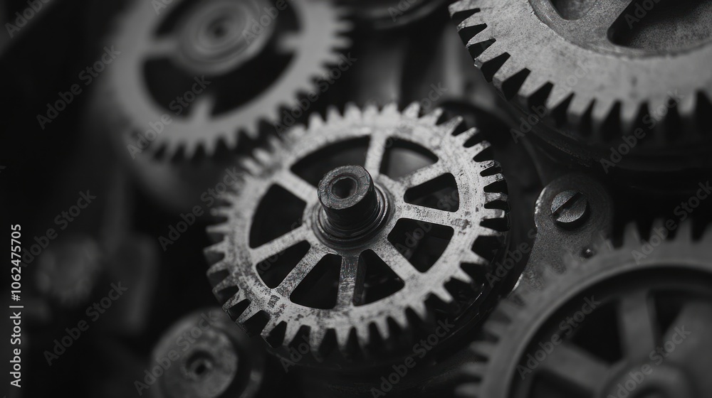 Interlocking Gears: A Close-Up View of Mechanical Precision Interlocking Gears: A Close-Up View of Mechanical Precision