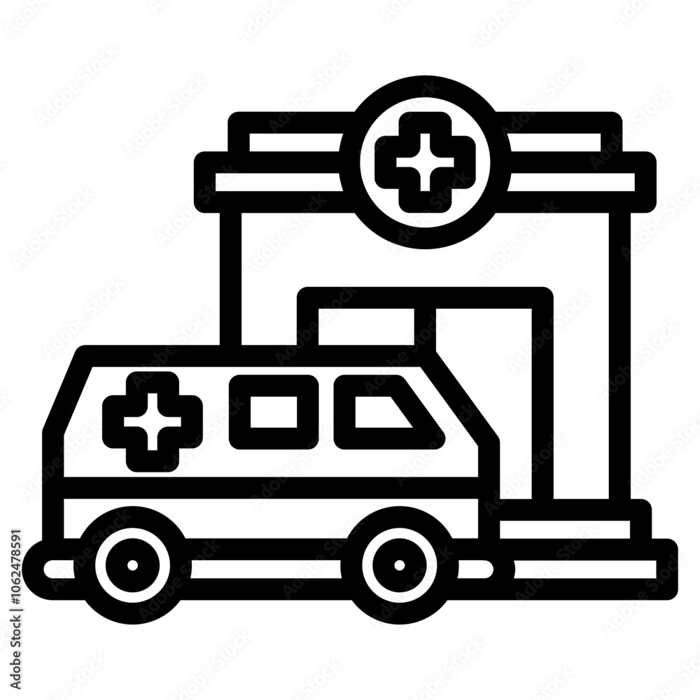 ambulance car icon vector ambulance car icon vector