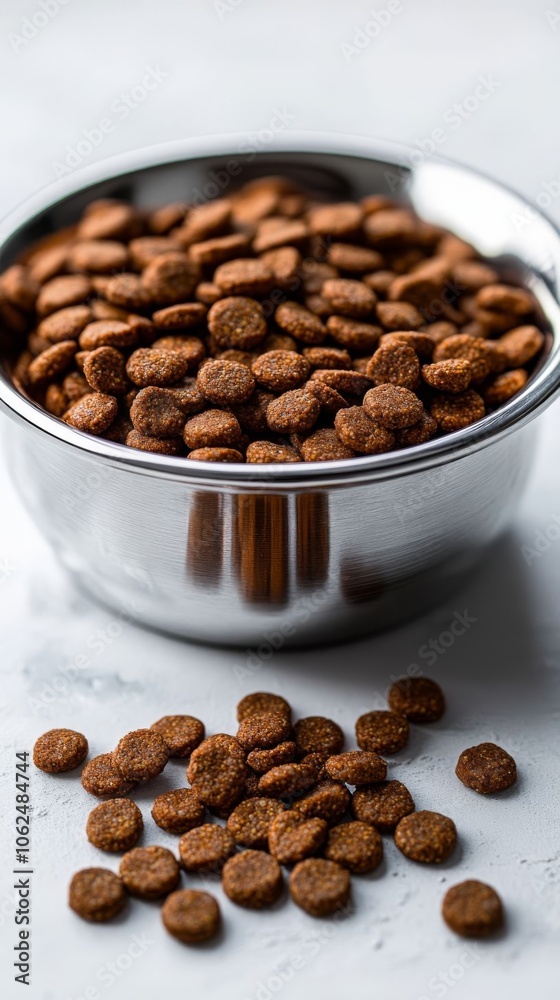 Bowl of arranged dog kibble. Bowl of arranged dog kibble.