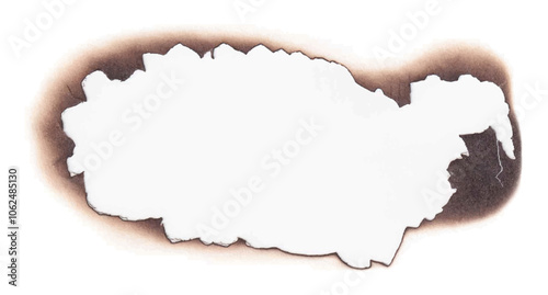 Burnt paper holes realistic vector illustration