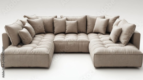 Cozy modern sectional sofa design.