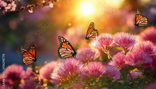 Wallpaper Mural butterfly on flower Torontodigital.ca