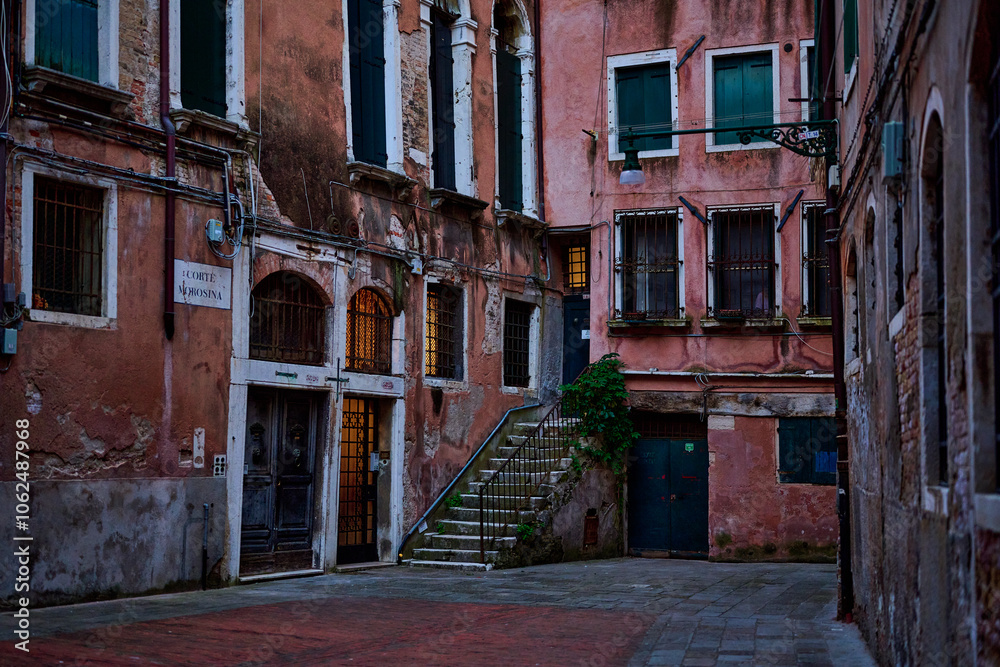 Venice and its canals ,boats,sculptures and birds Venice and its canals ,boats,sculptures and birds