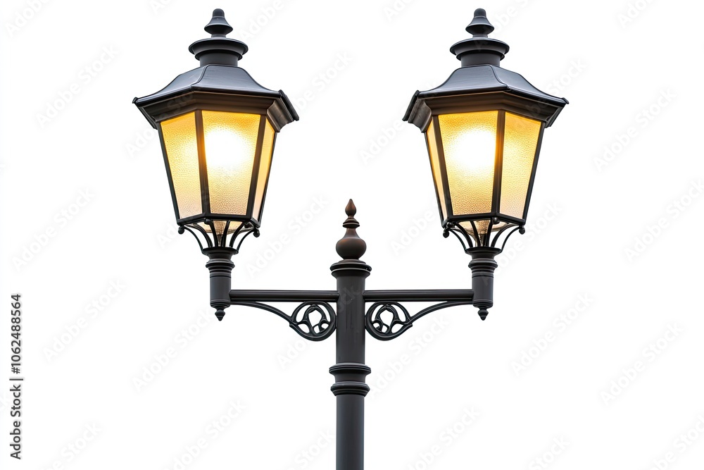 Street lamp isolated on white background Street lamp isolated on white background