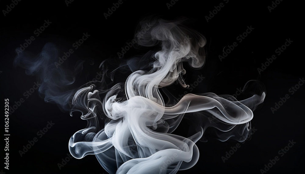 Fototapeta premium Background has white smoke and mist rising up with space for text A11.4.106