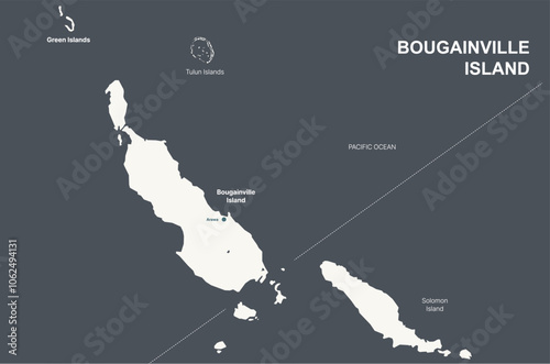 Bougainville Island map.
pacific ocean country map.